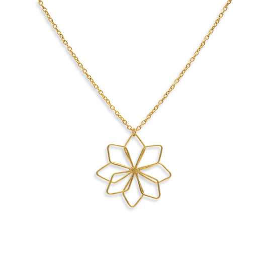 Collana Peonia ottone