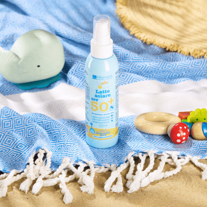 Latte solare SPF +50 protezione molto alta bimbi e pelli sensibili - bio | 125 ml