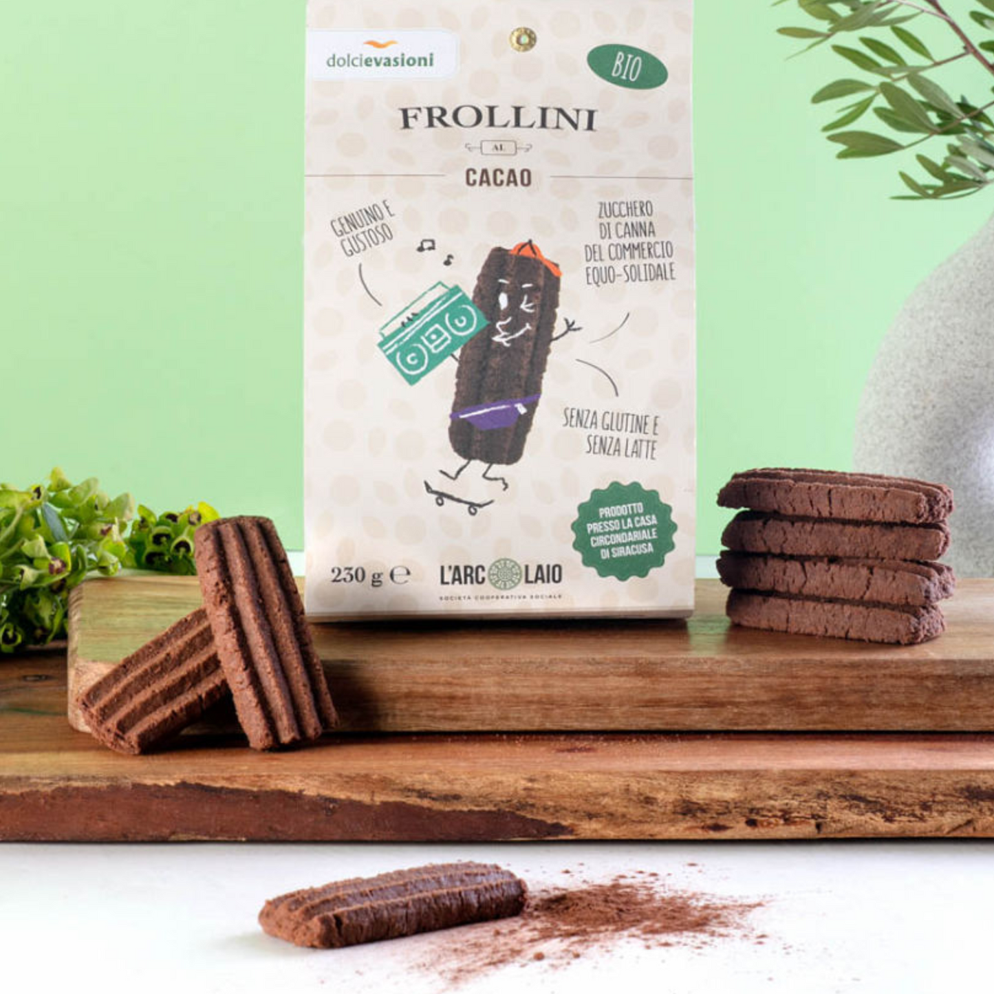 Frollini senza glutine al cacao - bio | 230 g