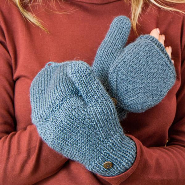 Guanti Menta lana interno felpato