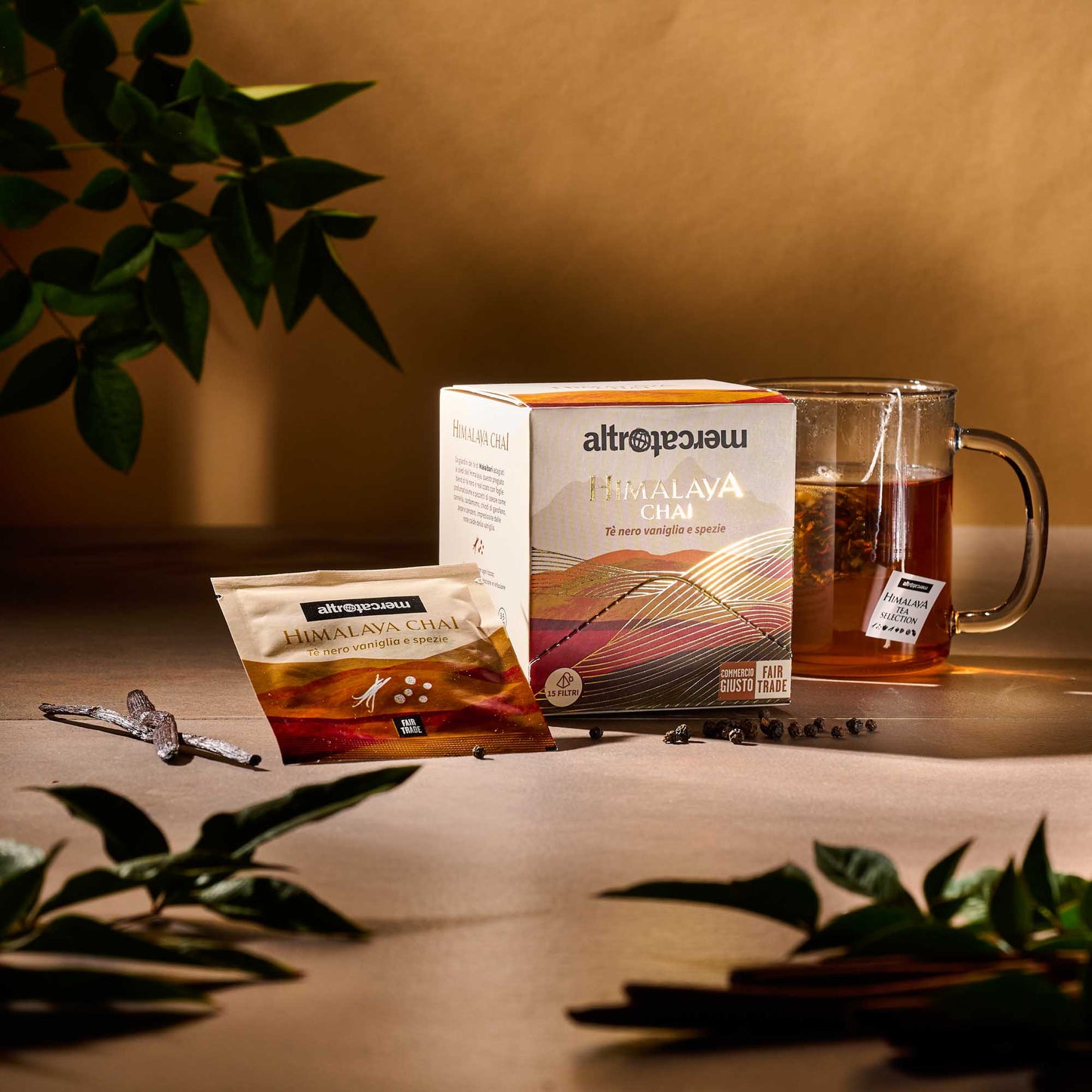 Tè nero Himalaya Chai vaniglia e spezie | 15 filtri piramidali