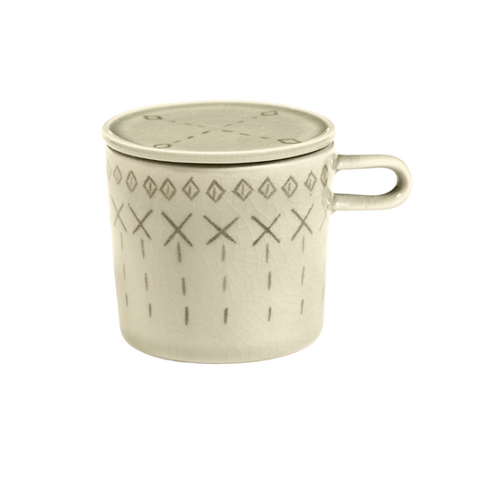Mug Celadon con coperchio ceramica