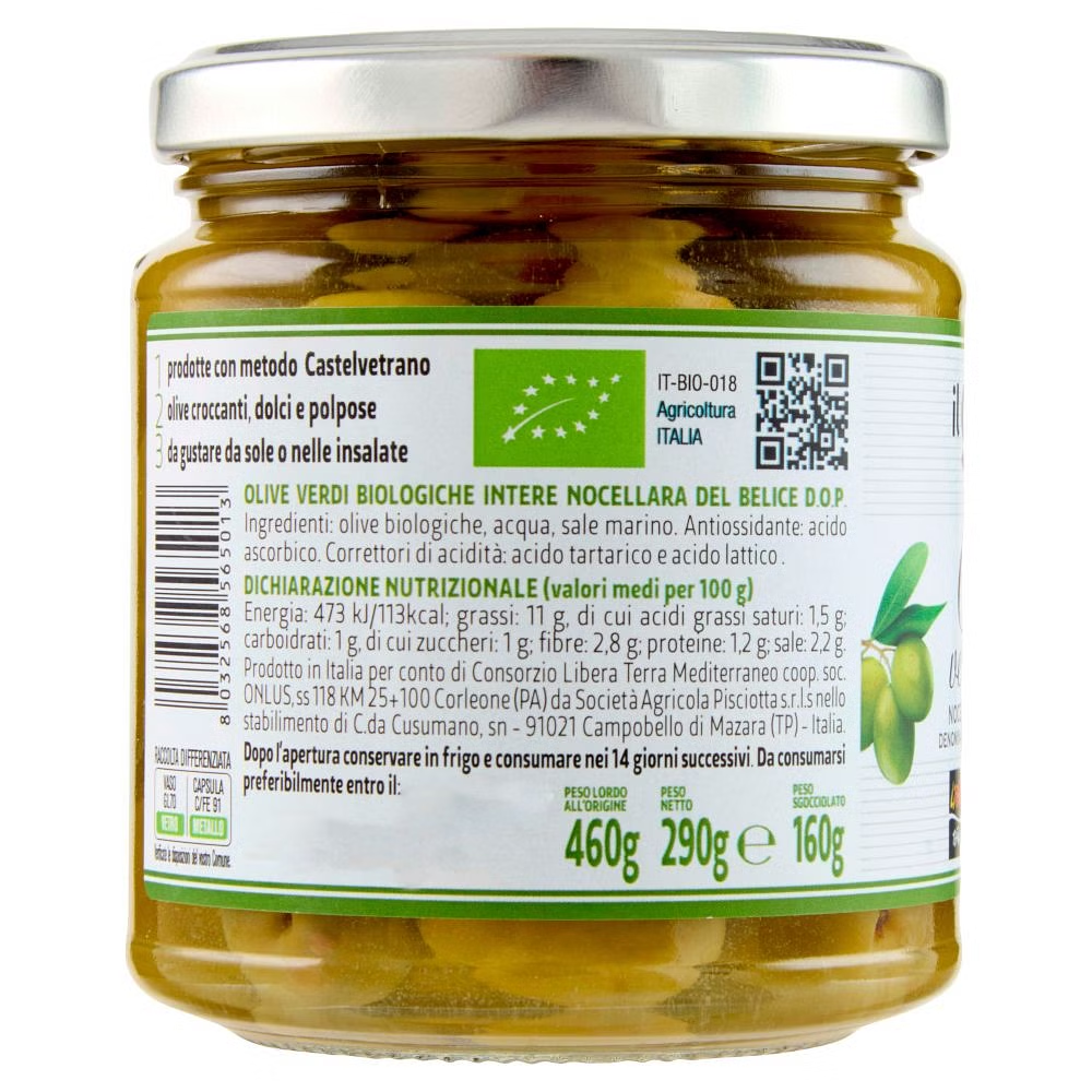 Olive verdi Nocellara del Belice DOP - bio | 290 g