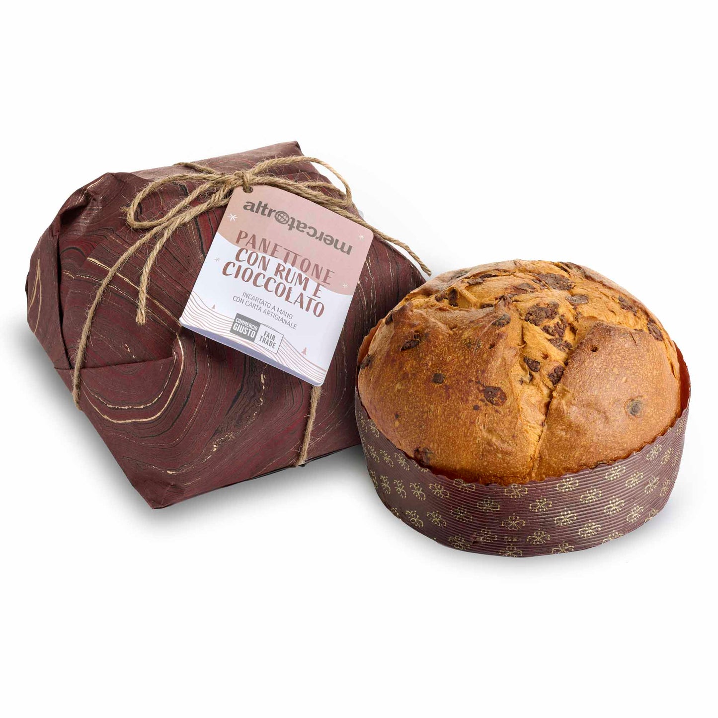 Panettone al rum e gocce di cioccolato | 750 gr