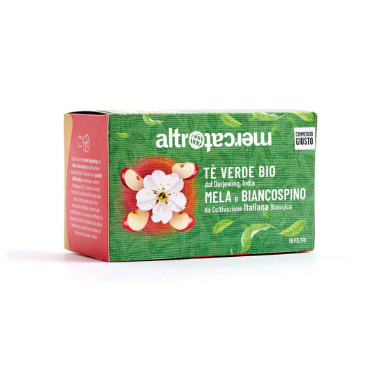 Tè verde Darjeeling mela e biancospino - bio | 16 filtri