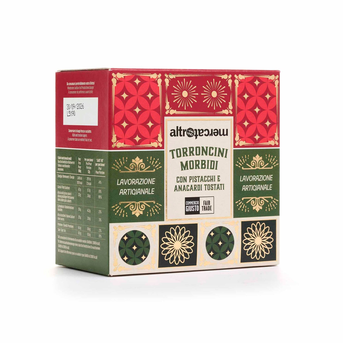 Torroncini morbidi pistacchi e anacardi | 120 gr