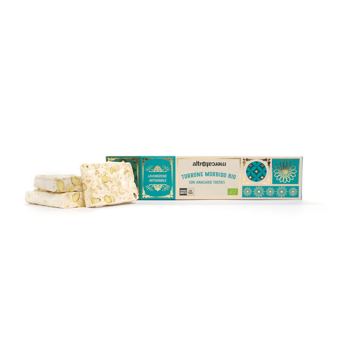 Torrone morbido stecca con anacardi e miele - bio | 90 gr.