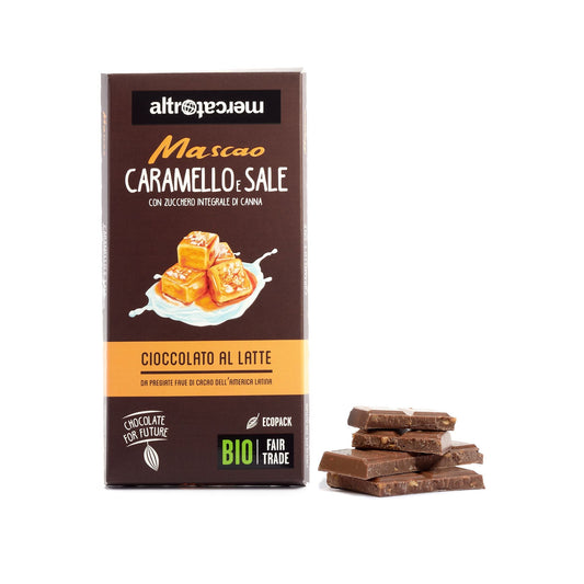 Cioccolato Mascao al latte con caramello e sale - bio | 100 g