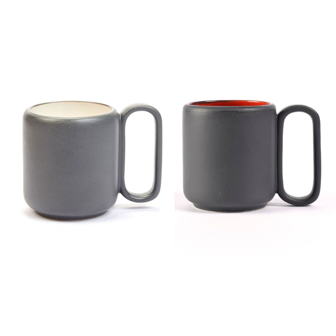 Mug media Modern charcoal ceramica