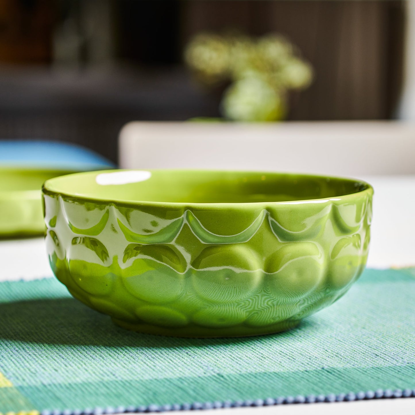 Terrina Echini ceramica verde acido