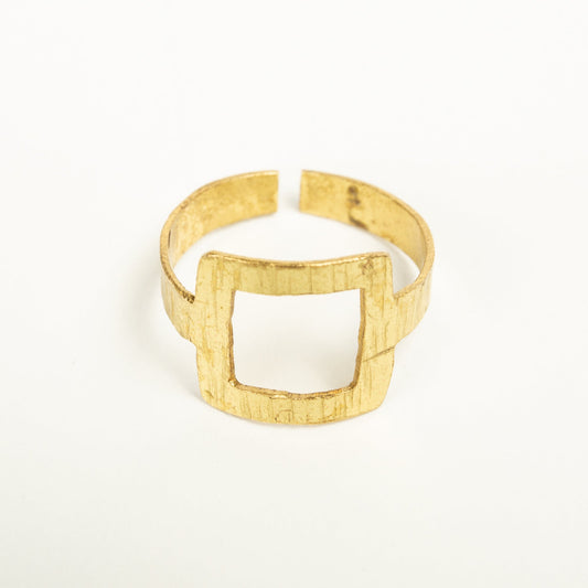 Anello Quadrato ottone