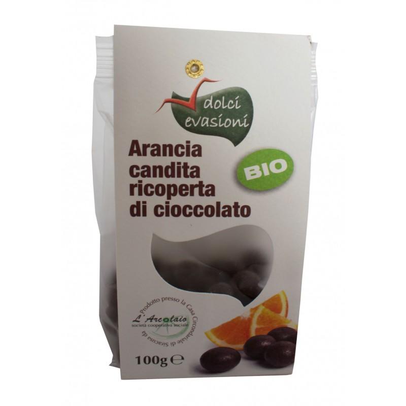 Arancia ricoperta di cioccolato fondente - bio | 100 g