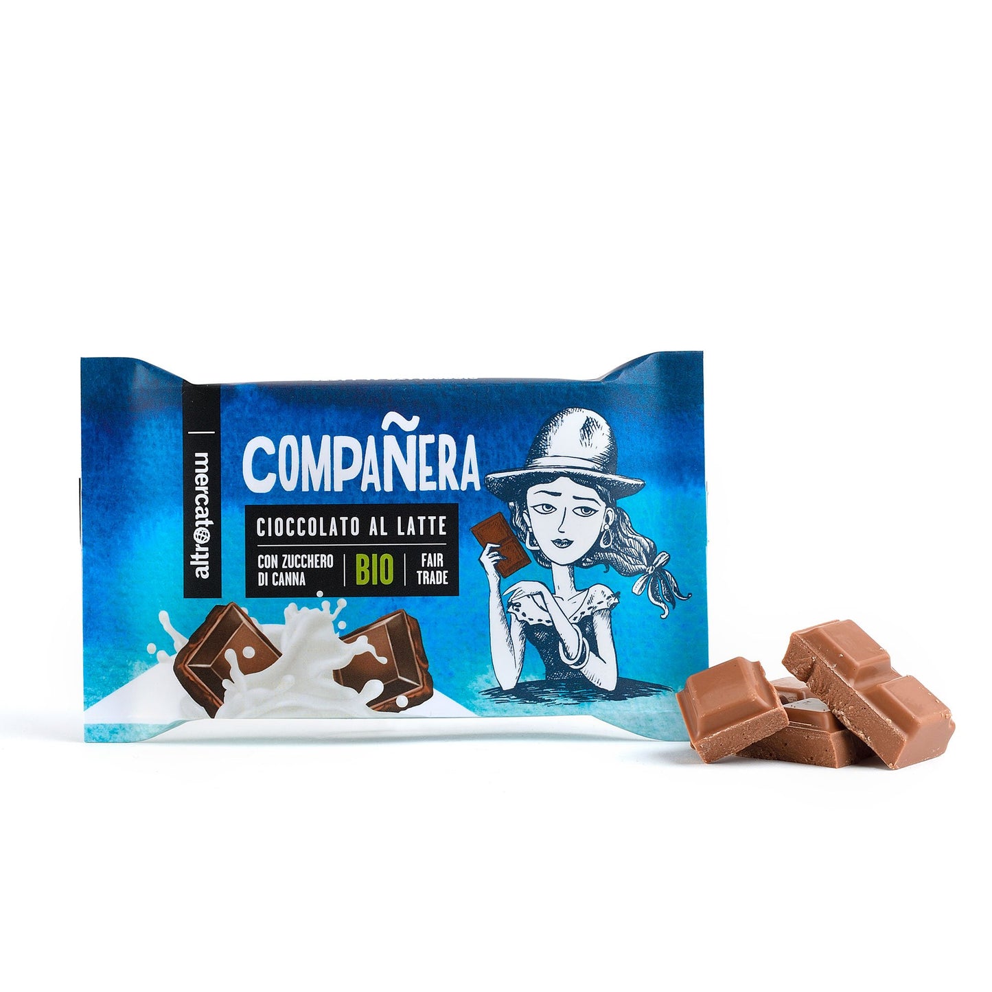 Cioccolato companera latte bio 18 pz | 100 g