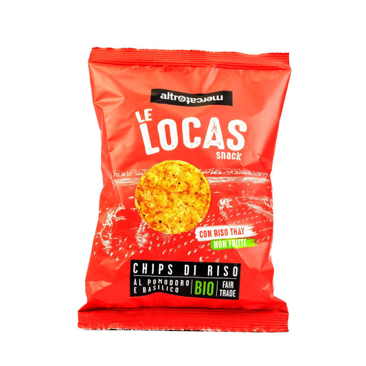 Le Locas - Chips di riso pomodoro e basilico | 50 g